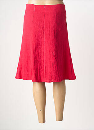 Jupe mi-longue coupe évasée rouge GEVANA femme