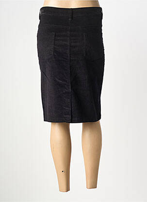Jupe mi-longue stretch noir GEVANA femme