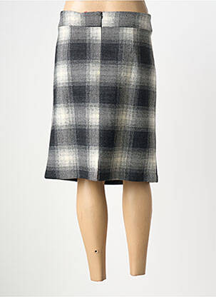 Jupe mi-longue taille à pinces gris GEVANA femme