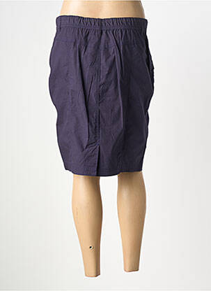 Jupe mi-longue coupe droite bleu GEVANA femme