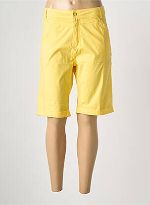 Bermuda taille élastique taille normale jaune GEVANA femme