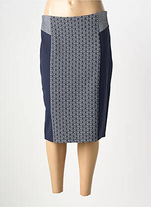Jupe mi-longue stretch bleu DIANE LAURY femme