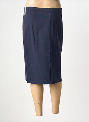 Jupe mi-longue stretch bleu DIANE LAURY femme