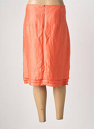 Jupe mi-longue coupe droite orange DIANE LAURY femme