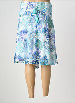 Jupe longue coupe fluide bleu DIANE LAURY femme