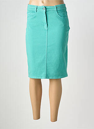 Jupe mi-longue stretch vert DIANE LAURY femme