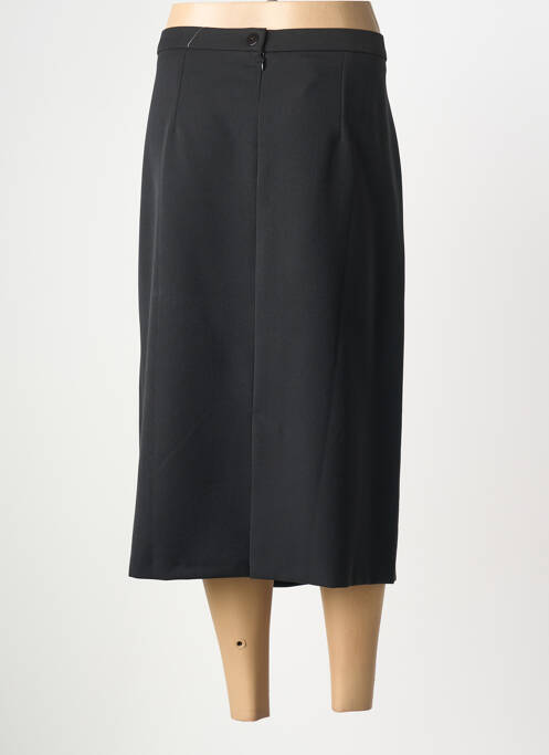 Jupe mi-longue coupe droite noir GEVANA femme
