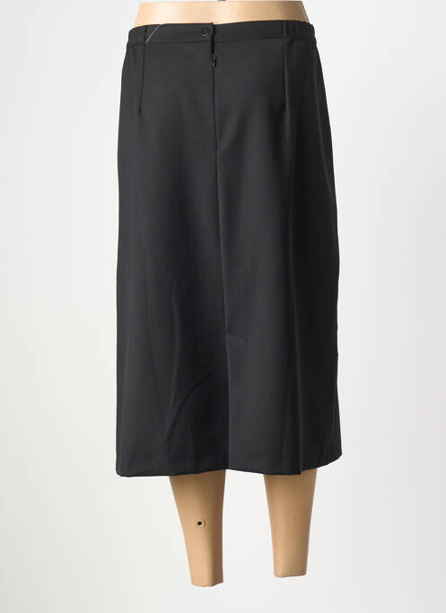 Jupe mi-longue coupe droite noir GEVANA femme
