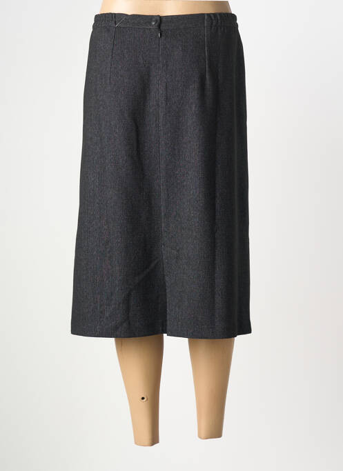 Jupe mi-longue coupe droite noir GEVANA femme