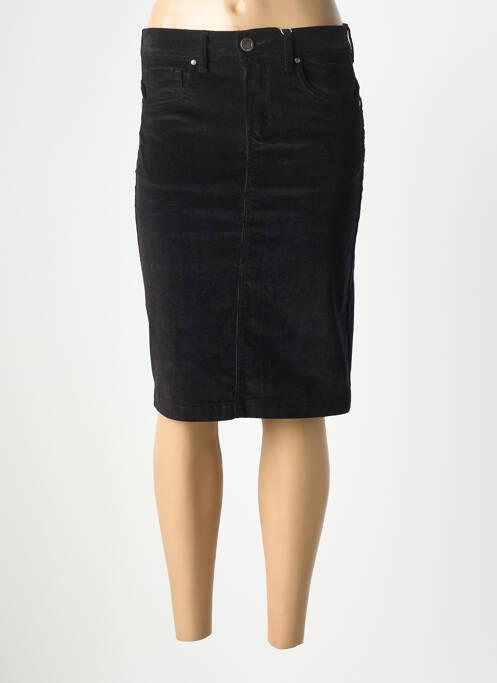 Jupe mi-longue stretch noir GEVANA femme