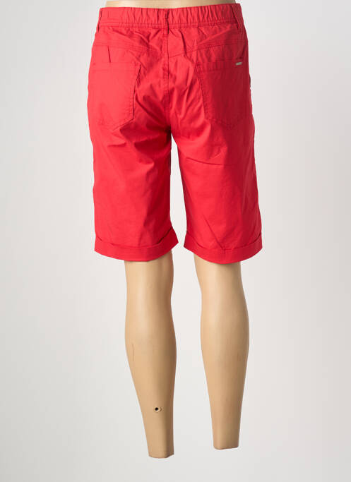 Bermuda taille élastique taille normale rouge GEVANA femme