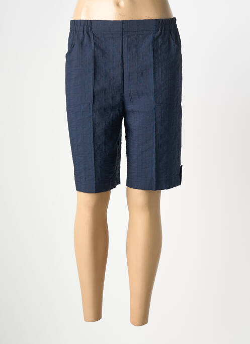 Bermuda taille élastique taille normale bleu GEVANA femme