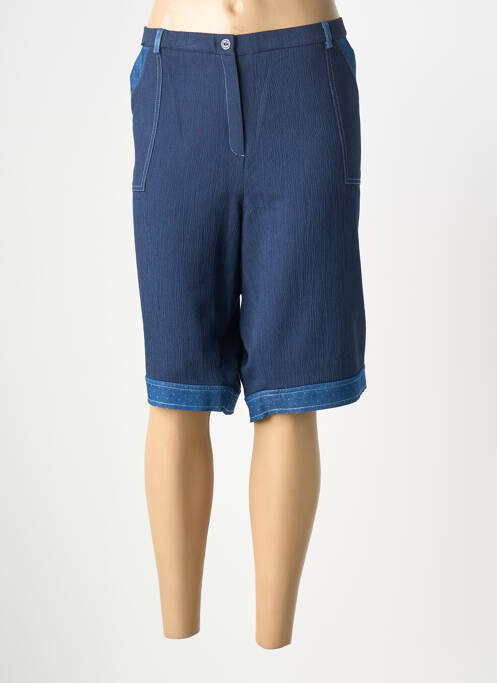 Bermuda coupe droite taille normale bleu FRANCE RIVOIRE femme