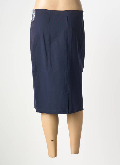 Jupe mi-longue stretch bleu DIANE LAURY femme