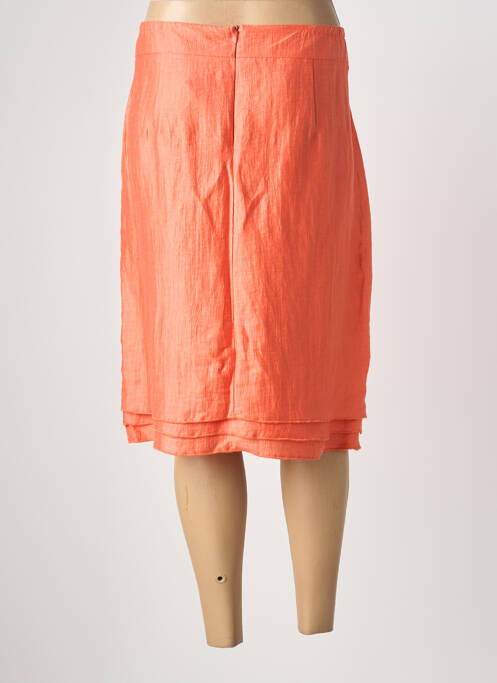 Jupe mi-longue coupe droite orange DIANE LAURY femme