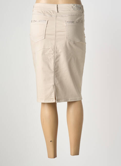 Jupe mi-longue stretch beige DIANE LAURY femme