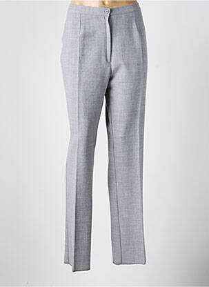 Pantalon droit taille haute taille haute gris GEVANA femme