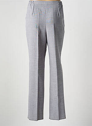 Pantalon droit taille haute taille haute gris GEVANA femme