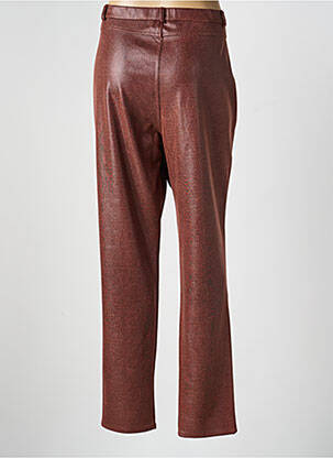 Pantalon slim taille élastique taille normale marron GEVANA femme
