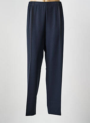 Pantalon droit tissage crêpe taille normale bleu GEVANA femme