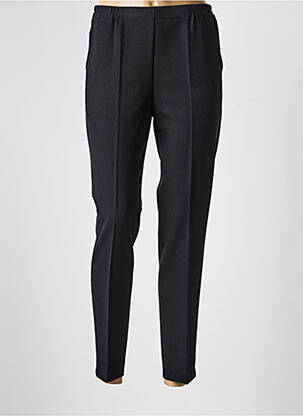 Pantalon droit tissage crêpe taille normale noir GEVANA femme