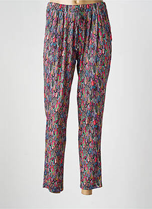 Pantalon 7/8 stretch taille normale rose GEVANA femme