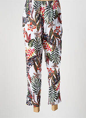 Pantalon 7/8 taille élastique taille normale blanc GEVANA femme