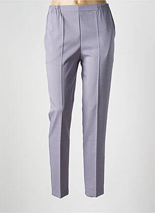 Pantalon slim taille haute taille haute gris GEVANA femme