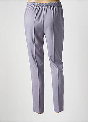 Pantalon slim taille haute taille haute gris GEVANA femme