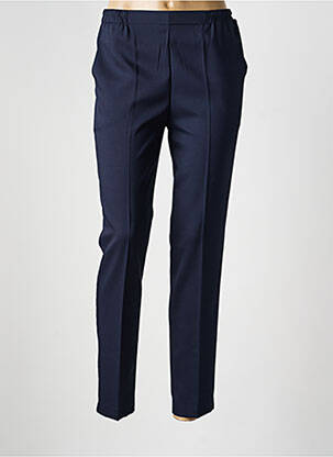Pantalon slim taille haute taille haute bleu GEVANA femme