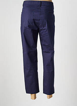 Pantalon 7/8 tissage popeline taille normale bleu GEVANA femme