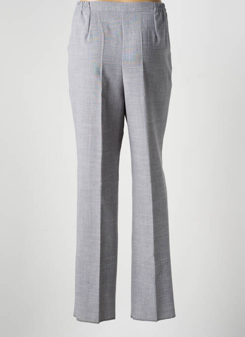 Pantalon droit taille haute taille haute gris GEVANA femme