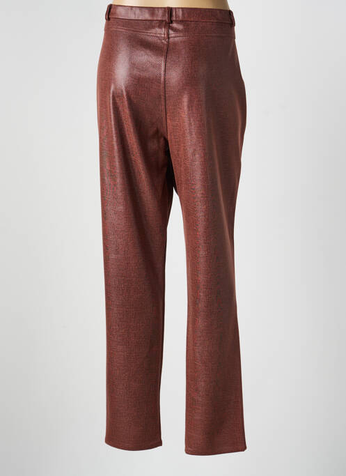 Pantalon slim taille élastique taille normale marron GEVANA femme