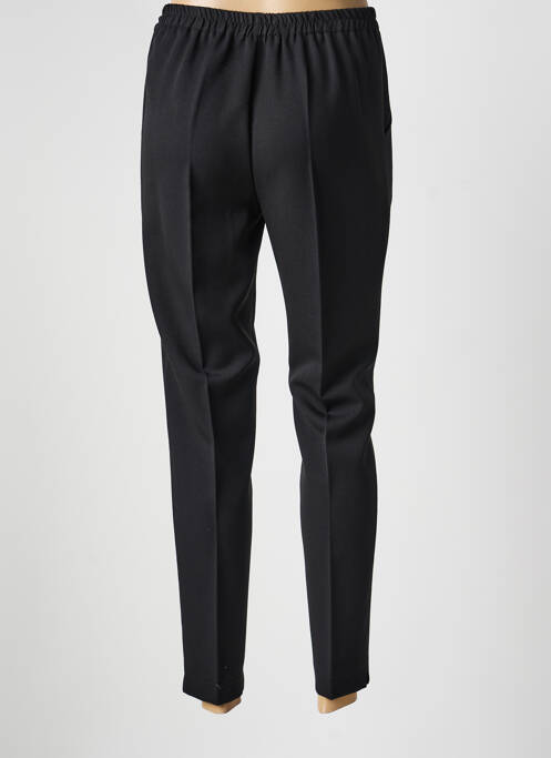 Pantalon droit tissage crêpe taille normale noir GEVANA femme