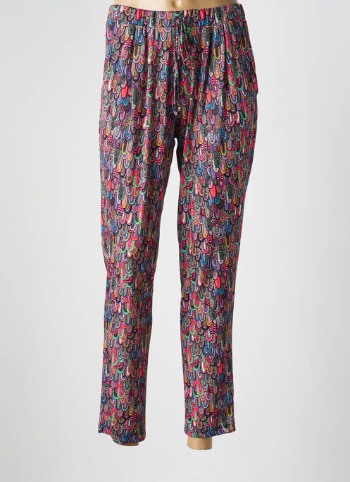 Pantalon 7/8 stretch taille normale rose GEVANA femme