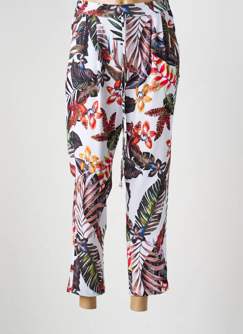 Pantalon 7/8 taille élastique taille normale blanc GEVANA femme