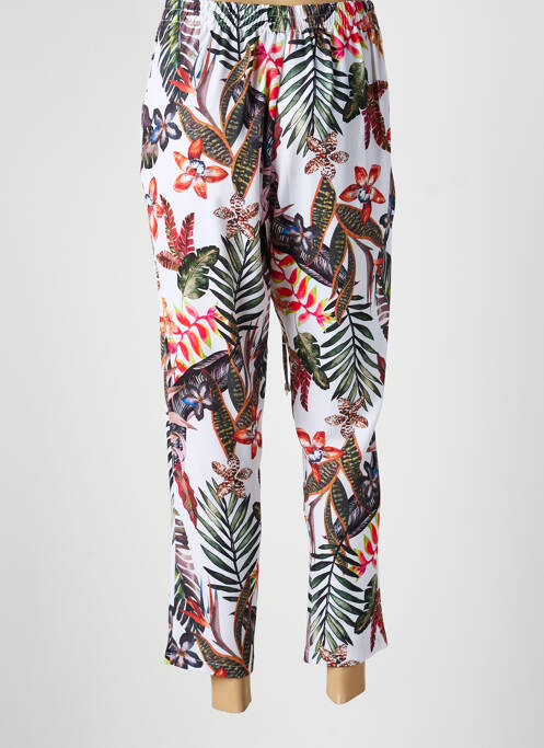 Pantalon 7/8 taille élastique taille normale blanc GEVANA femme