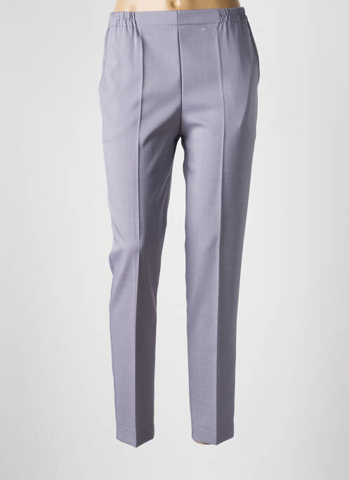 Pantalon slim taille élastique taille haute gris GEVANA femme