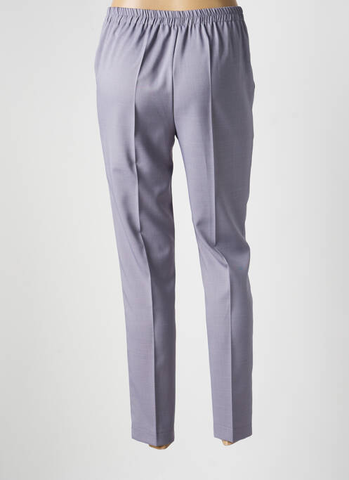 Pantalon slim taille élastique taille haute gris GEVANA femme