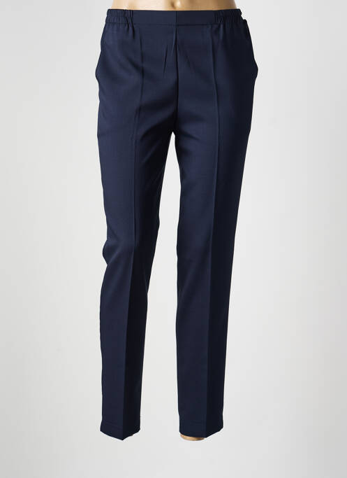 Pantalon slim taille élastique taille haute bleu GEVANA femme