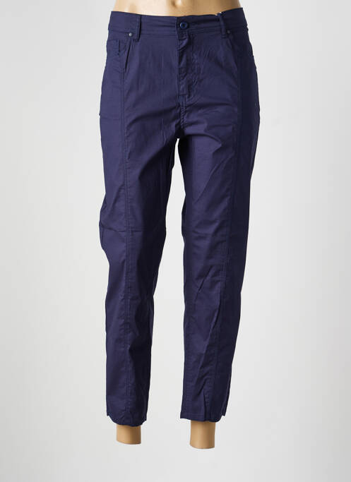Pantalon 7/8 taille élastique taille normale bleu GEVANA femme