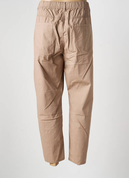 Pantalon 7/8 taille élastique taille normale marron GEVANA femme