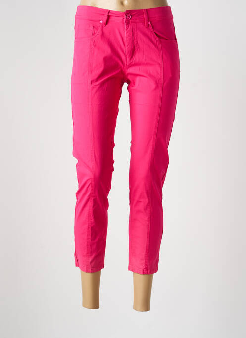 Pantalon 7/8 taille élastique taille normale rose GEVANA femme