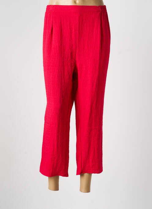 Pantacourt coupe droite taille normale rouge GEVANA femme