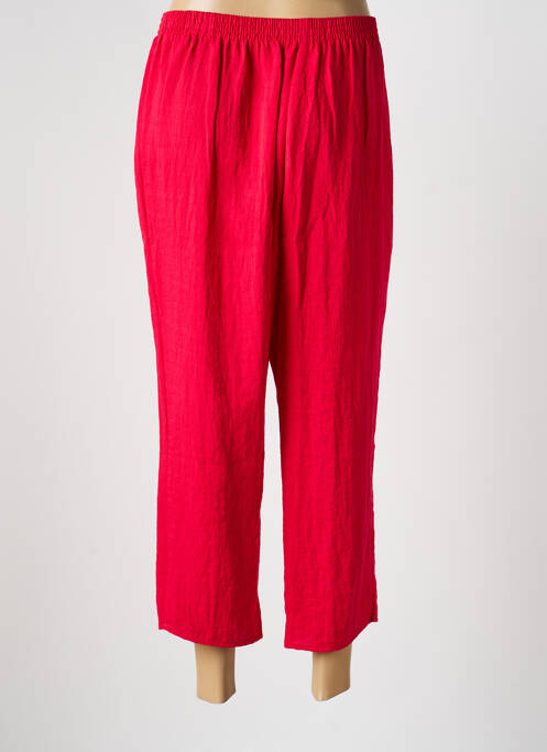 Pantacourt coupe droite taille normale rouge GEVANA femme