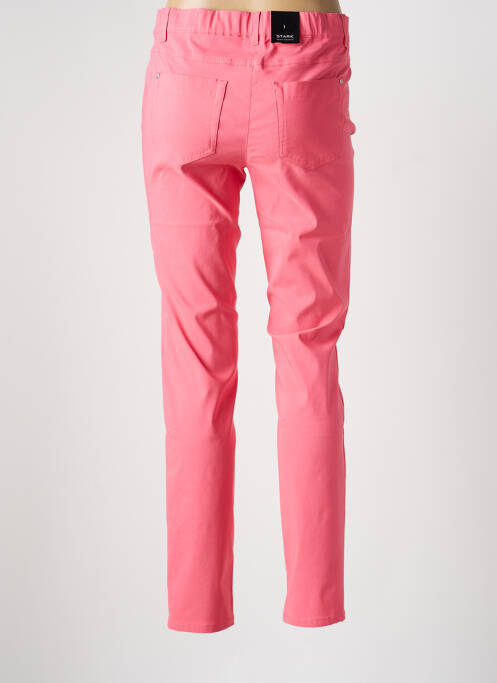 Pantalon slim taille élastique taille normale rose STARK femme