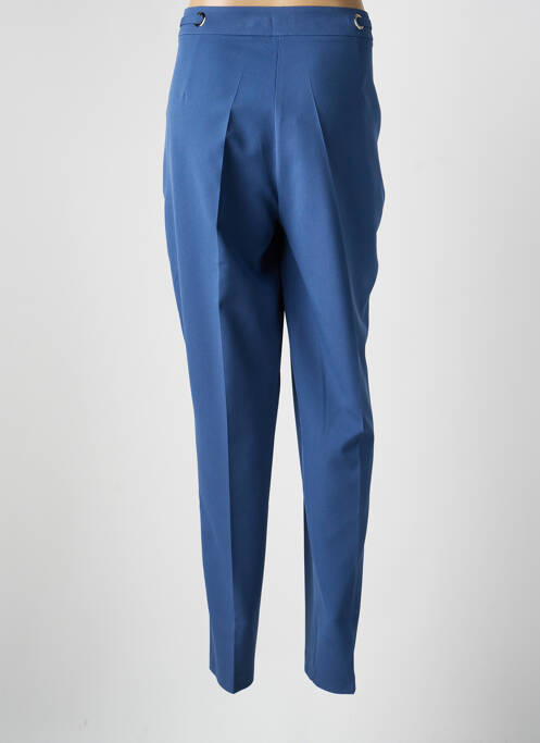 Pantalon droit tissage crêpe taille normale bleu FRANCE RIVOIRE femme