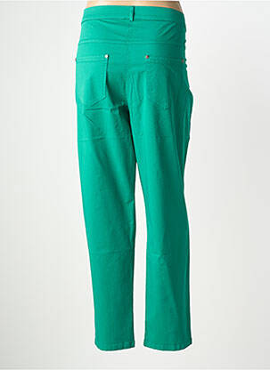 Pantalon slim tissage popeline taille normale vert FRANCE RIVOIRE femme