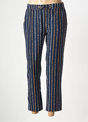 Pantalon 7/8 stretch taille normale bleu FRANCE RIVOIRE femme
