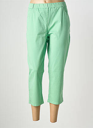 Pantacourt taille élastique taille normale vert FRANCE RIVOIRE femme